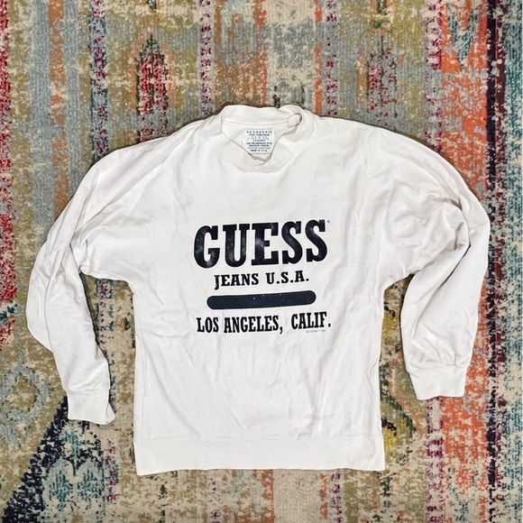 Vintage Guess Jeans Georges Marciano Made in USA 1980s Sweatshirt - Picture 1 of 6
